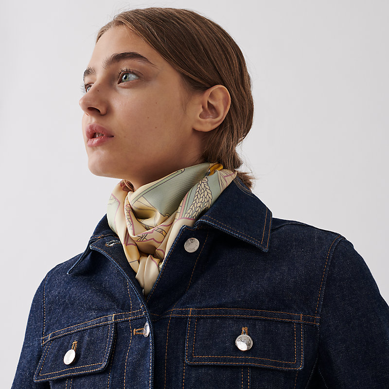 Tatersale en Zigzag double face scarf 90 | Hermès Singapore